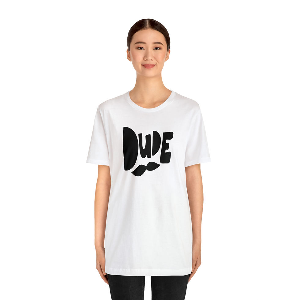 Thumbnail: Unisex Dude Musrache Jersey Short Sleeve Tee