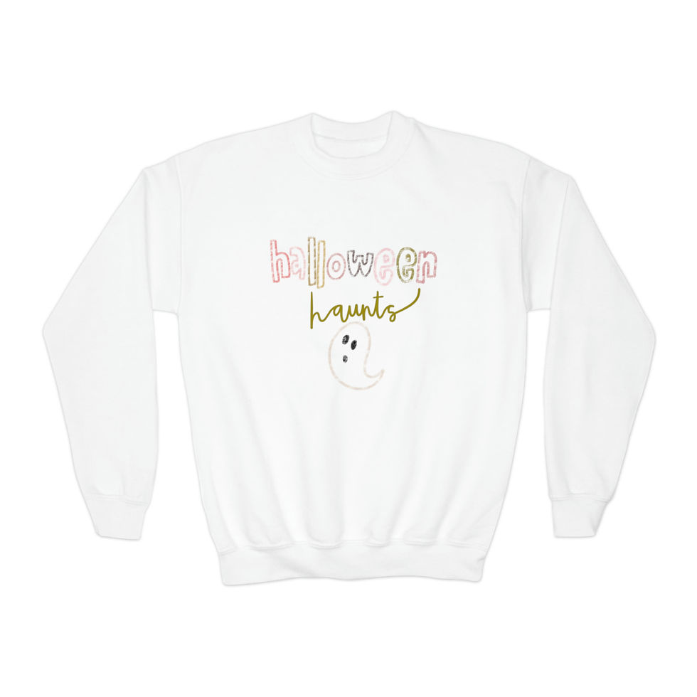 Thumbnail: Youth Halloween Haunts Crewneck Sweatshirt