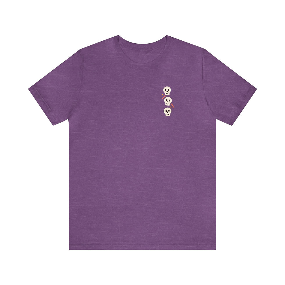 Thumbnail: Unisex Skull Trio Jersey Short Sleeve Tee