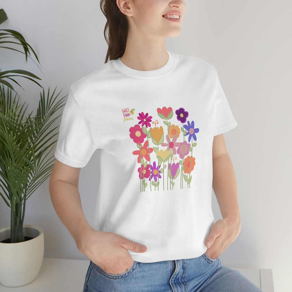 Thumbnail: Unisex Flower Garden Jersey Short Sleeve Tee
