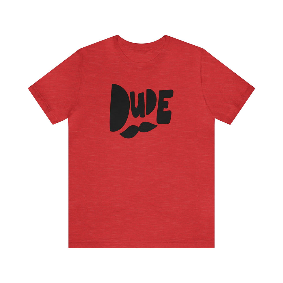 Thumbnail: Unisex Dude Musrache Jersey Short Sleeve Tee