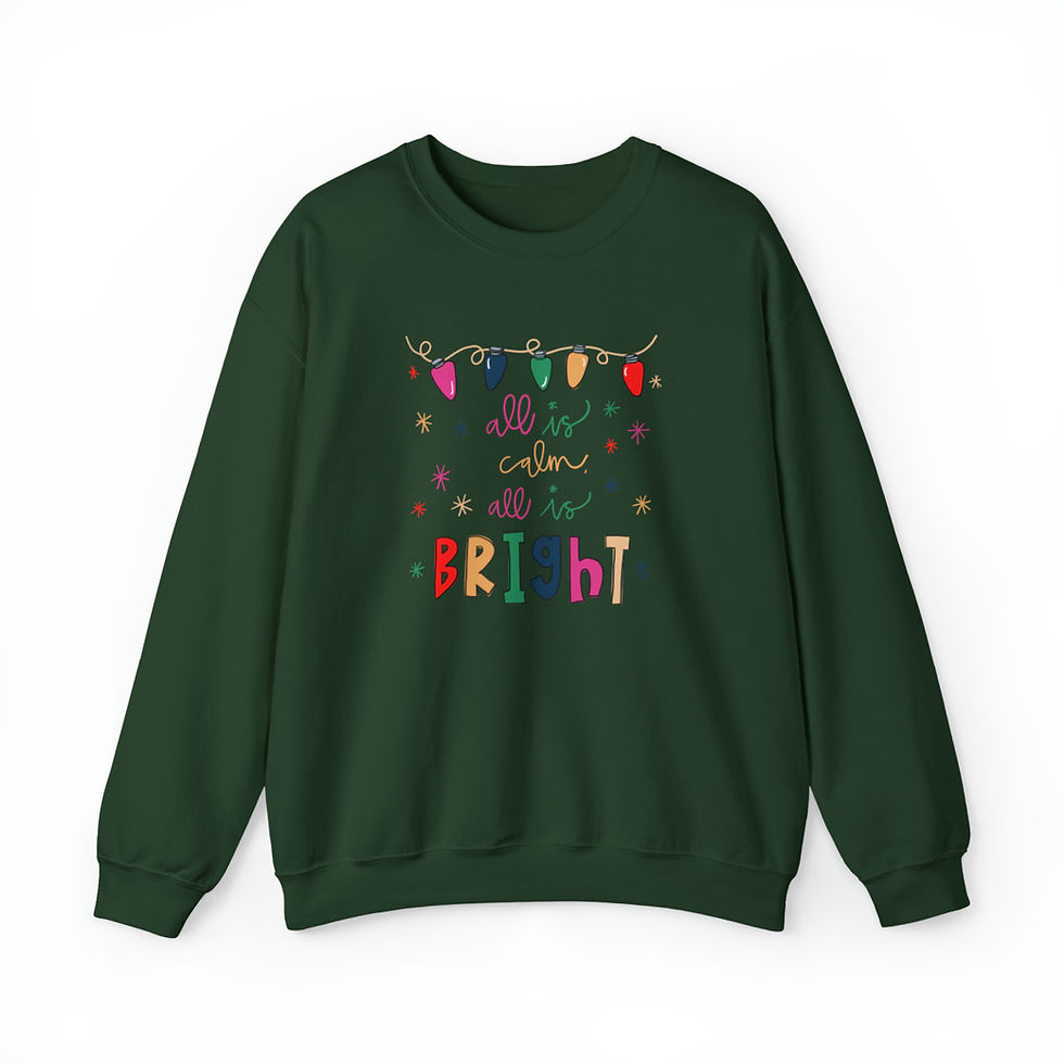 Thumbnail: Unisex All is Calm, All is Bright Heavy Blend™ Crewneck Sweatshirt
