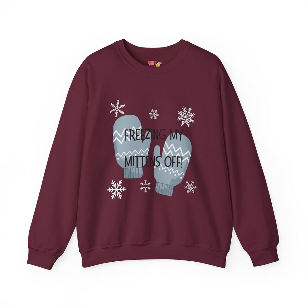 Thumbnail: Freezing My Mittens Off Unisex Heavy Blend™ Crewneck Sweatshirt