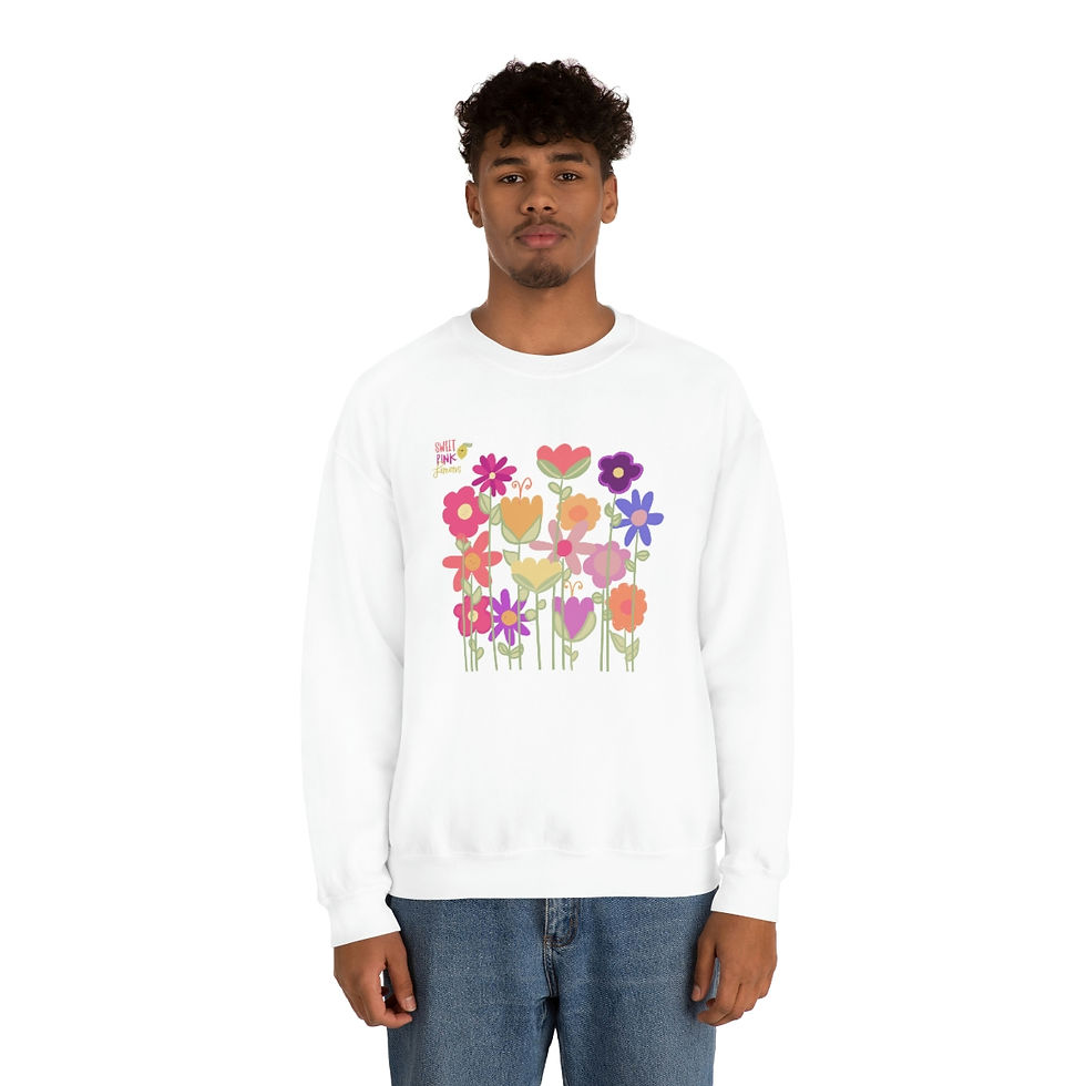 Thumbnail: Unisex Flower Garden Heavy Blend™ Crewneck Sweatshirt