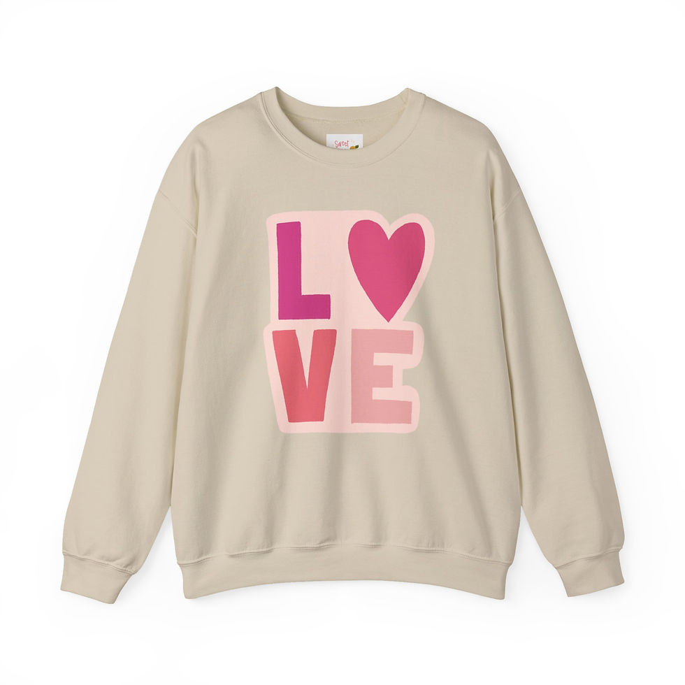 Thumbnail: LOVE Heart Graphic Sweatshirt — Valentine's Day Cozy Crewneck