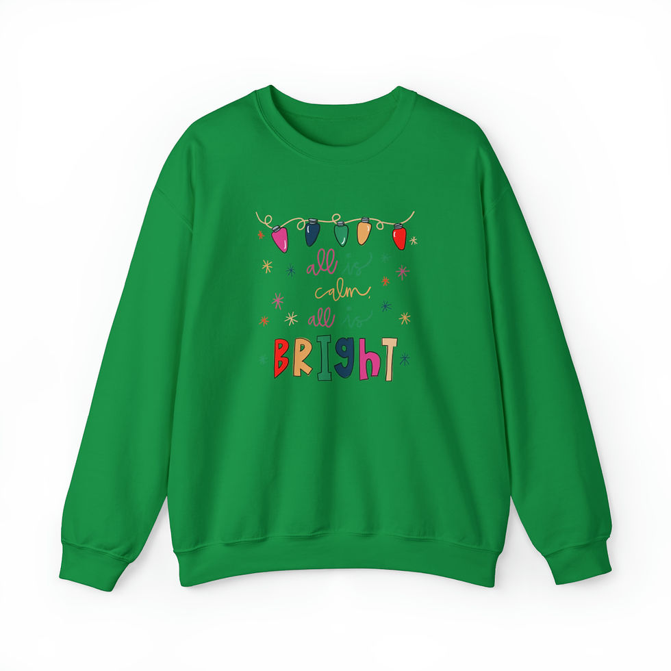 Thumbnail: Unisex All is Calm, All is Bright Heavy Blend™ Crewneck Sweatshirt
