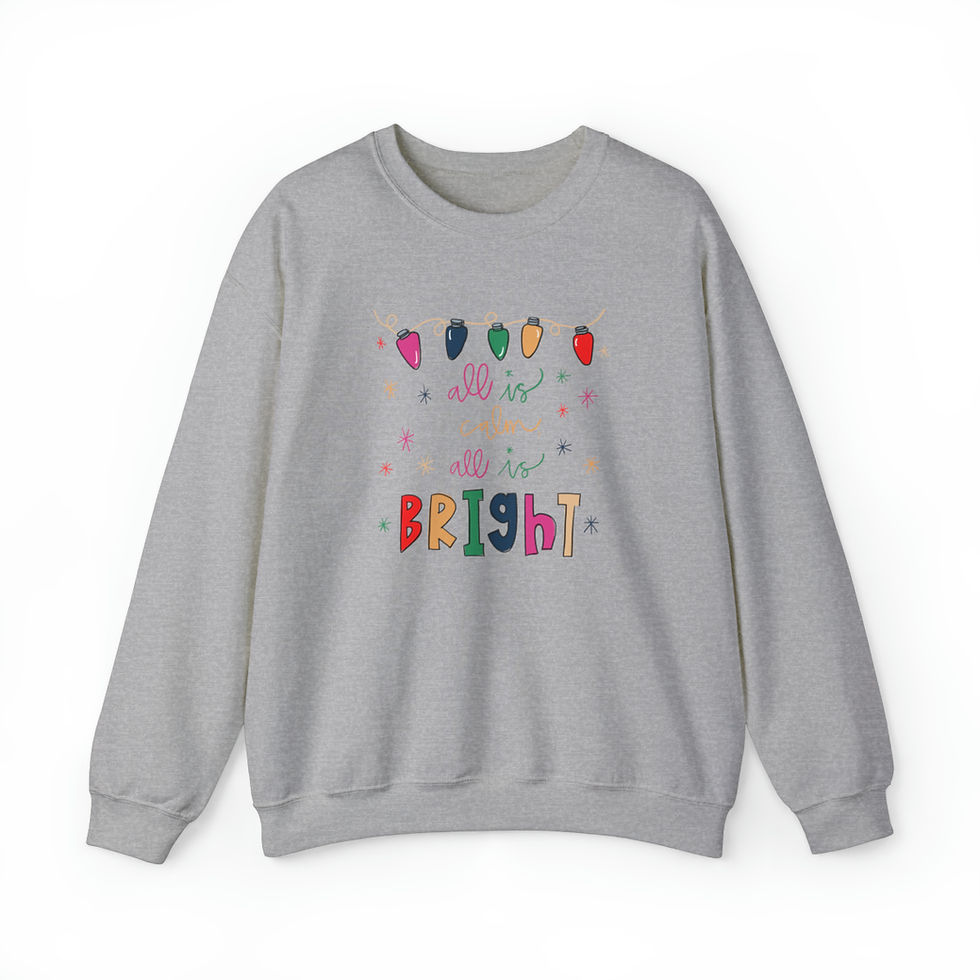 Thumbnail: Unisex All is Calm, All is Bright Heavy Blend™ Crewneck Sweatshirt