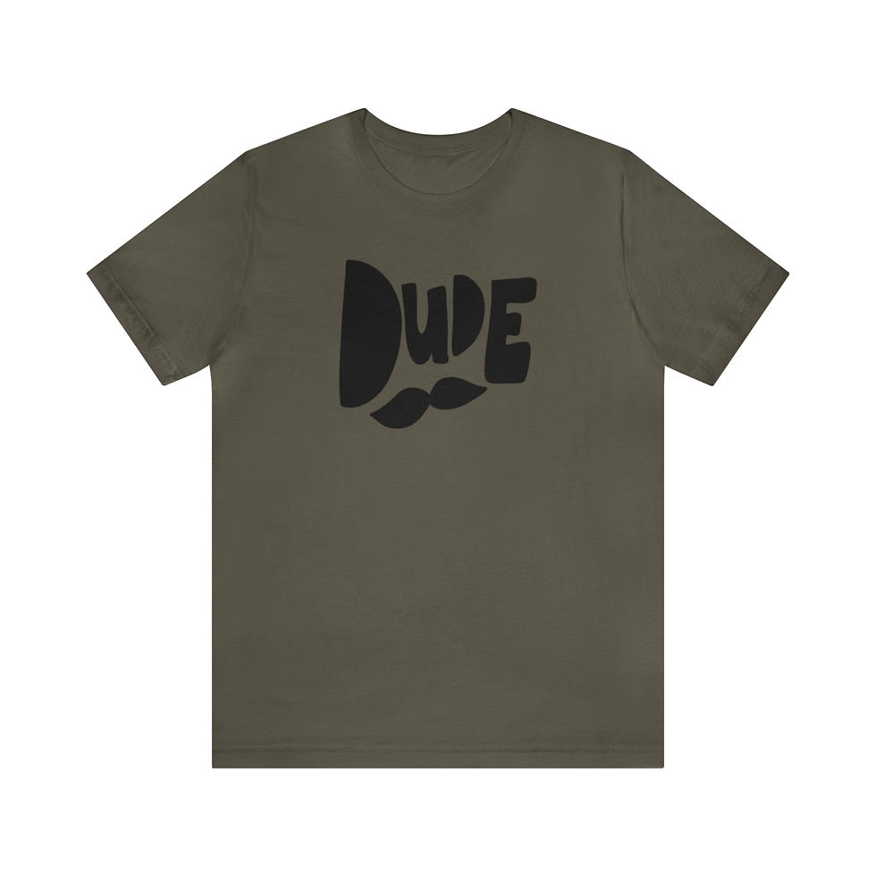 Thumbnail: Unisex Dude Musrache Jersey Short Sleeve Tee