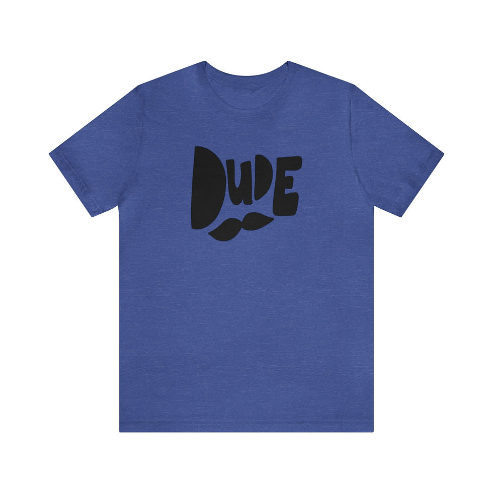 Thumbnail: Unisex Dude Musrache Jersey Short Sleeve Tee