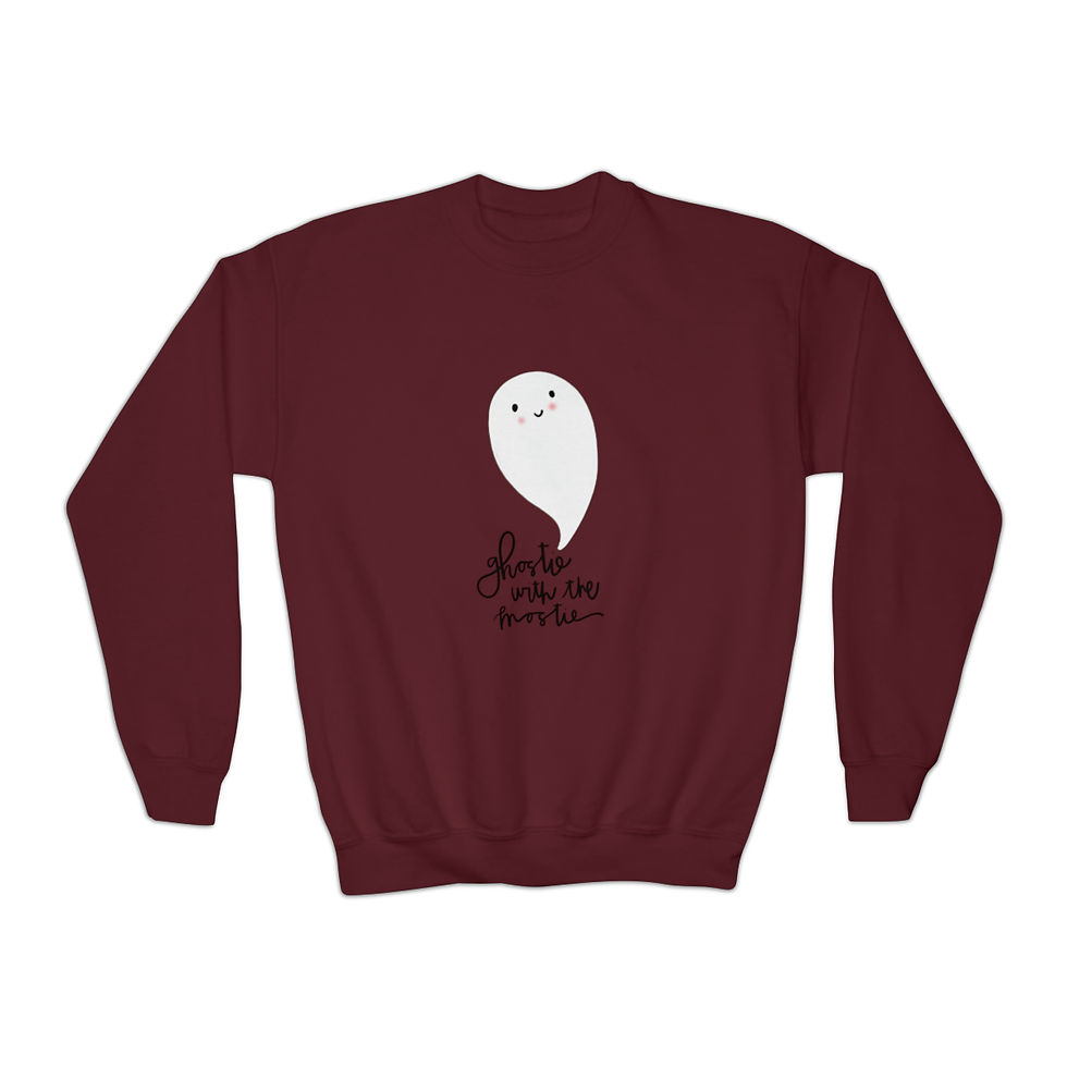 Thumbnail: Youth Ghostie with the Mostie Crewneck Sweatshirt