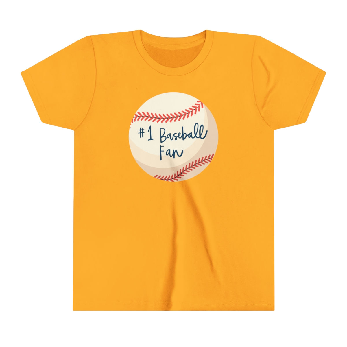 #1 Baseball Fan Youth Short Sleeve Tee