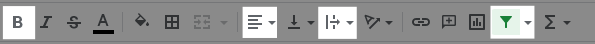 Formatting Ribbon in Google Sheets