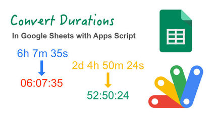 Duration Conversion with a Custom Function in Google Sheets