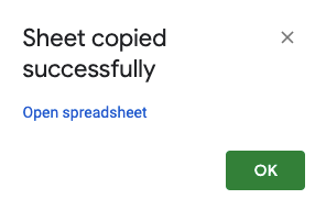 Copy to New Spreadsheet