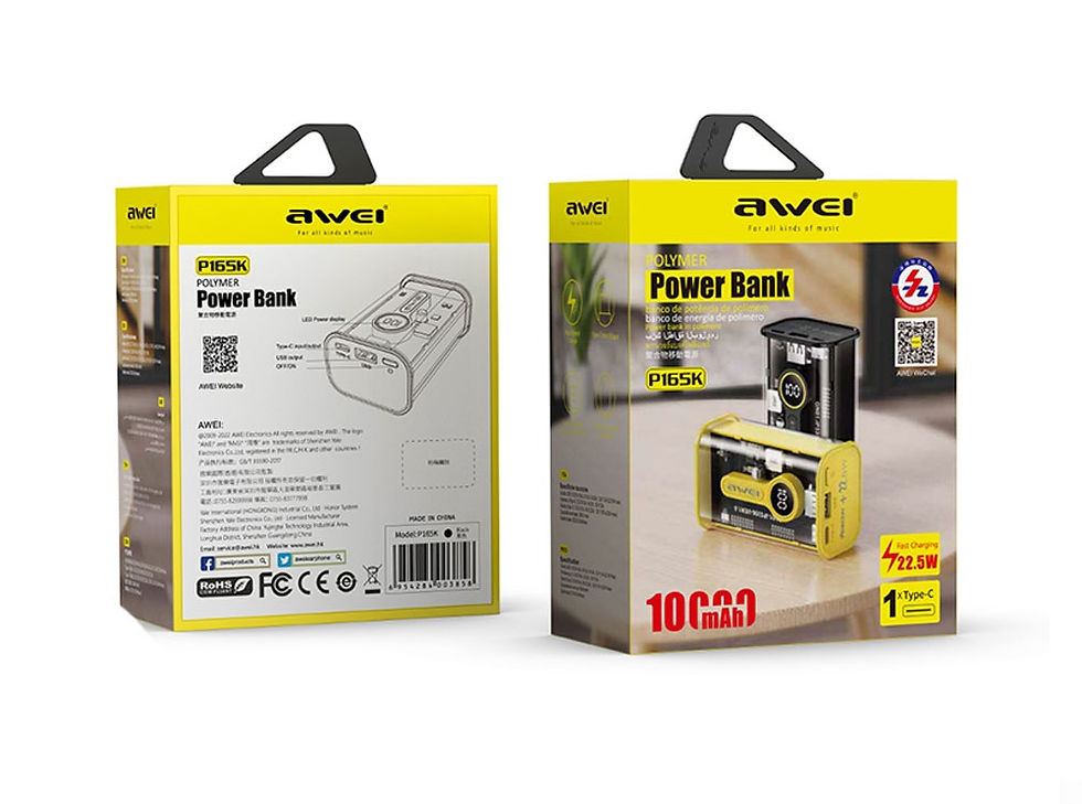 Μικρογραφία: Powerbank – 10.000mah – P165K – 22.5W – AWEI