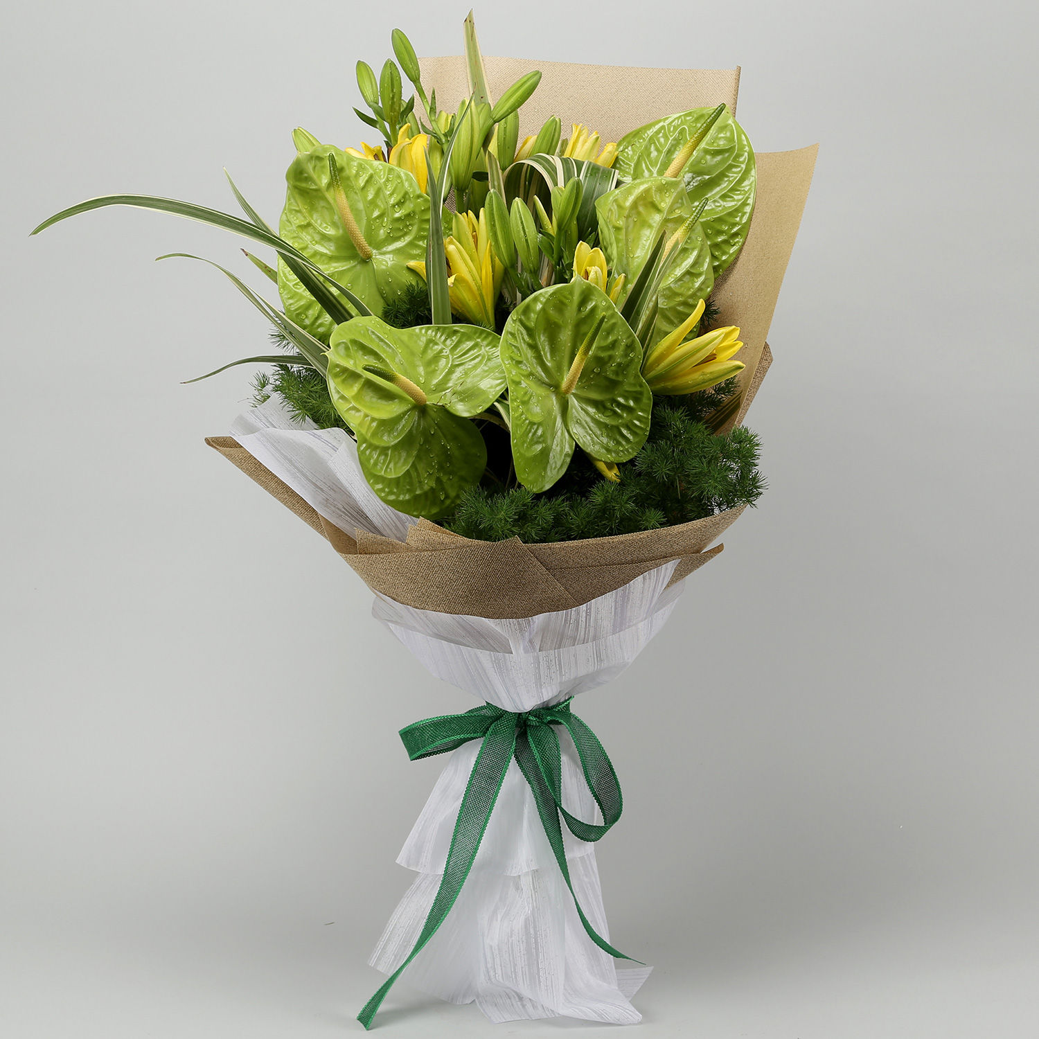 Anthurium Yellow Lily Bunch