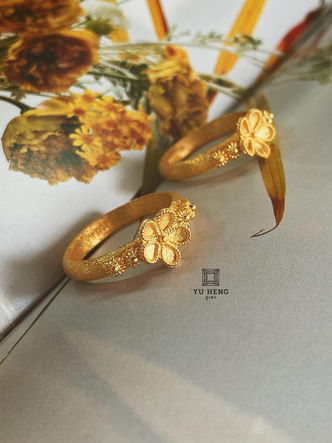 24k Flower Rings