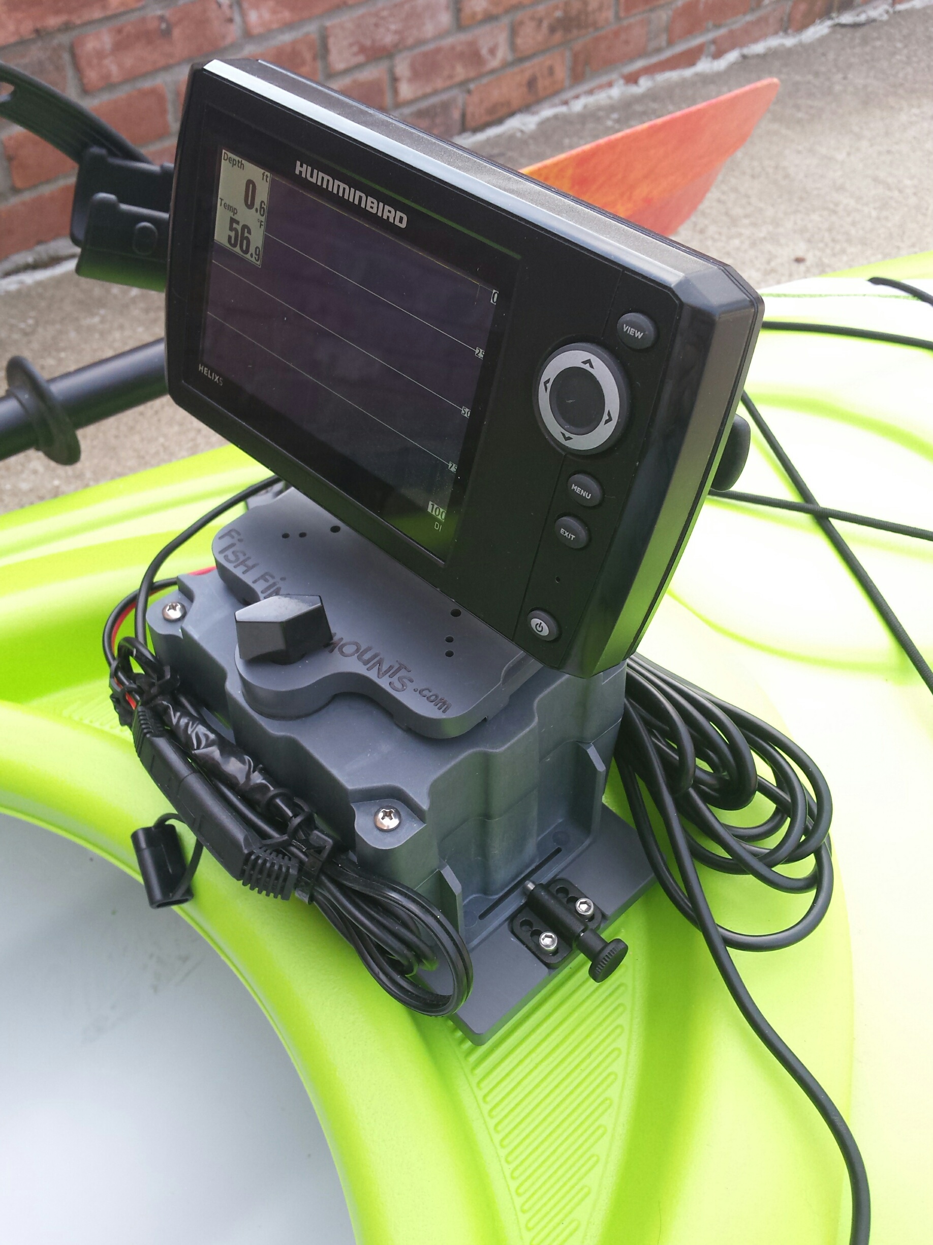powered kayak fish finder mount