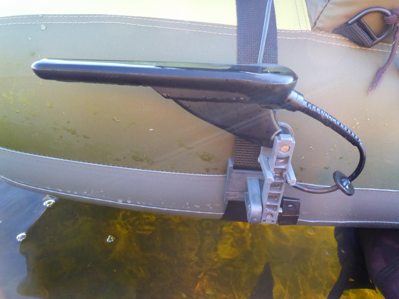 Transducer mount for your belly boat