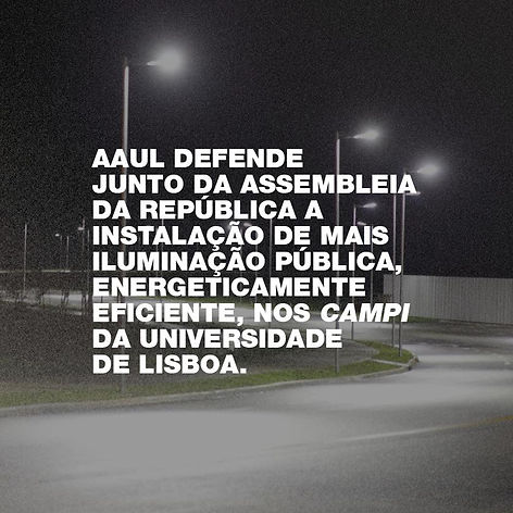Instalação de mais iluminação pública nos campi da UL