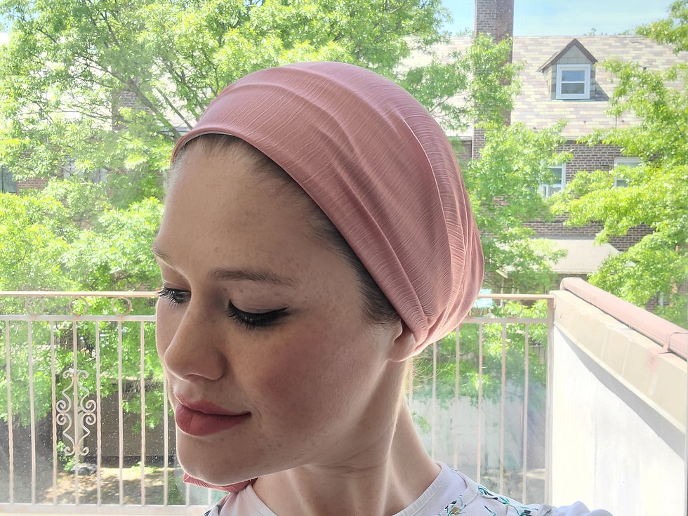 Thumbnail: Pink Rinati Lakel Yomi Scarf with Scrunchie 