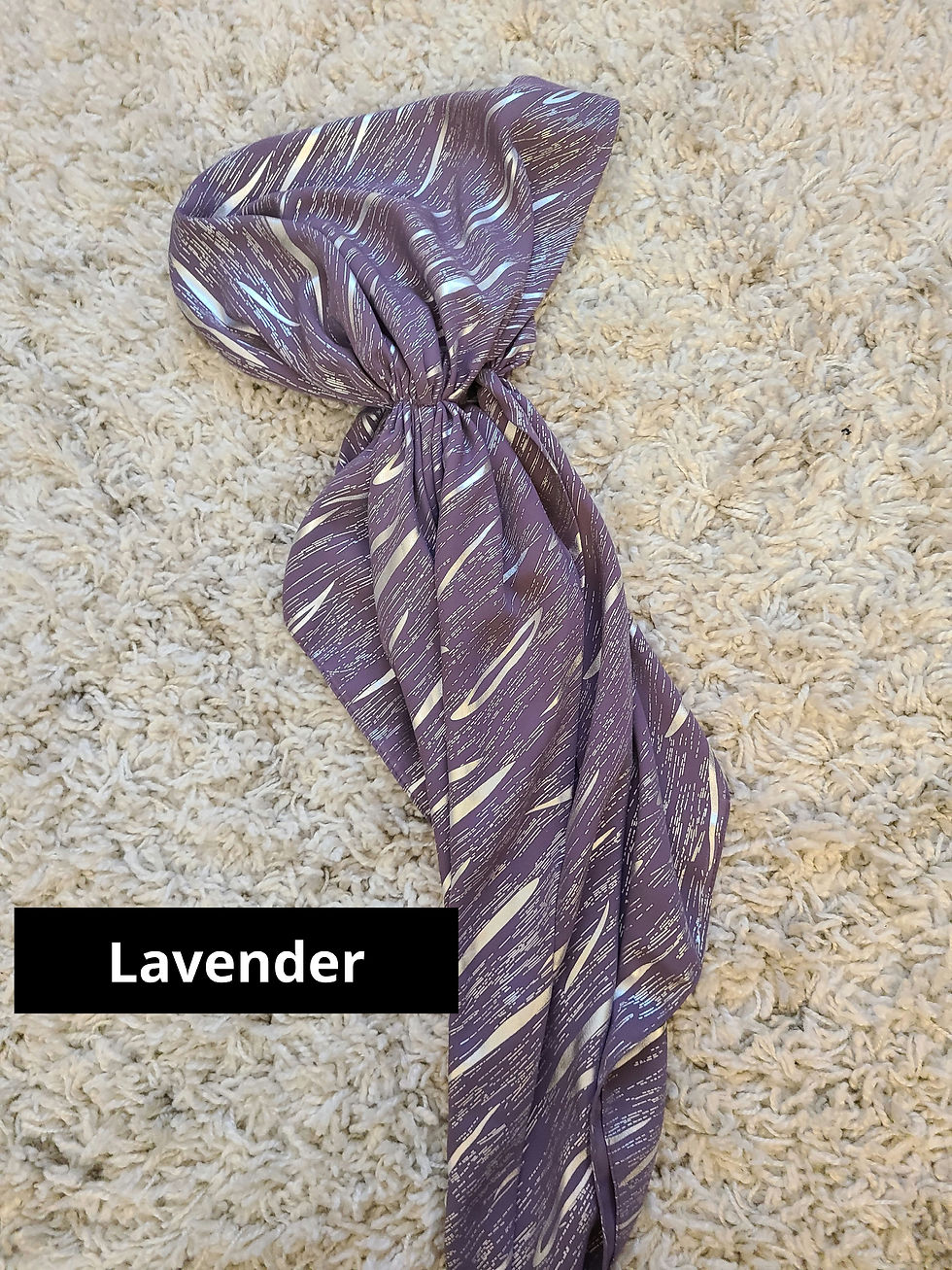 Thumbnail: Silky Pretied Scarf with Lines