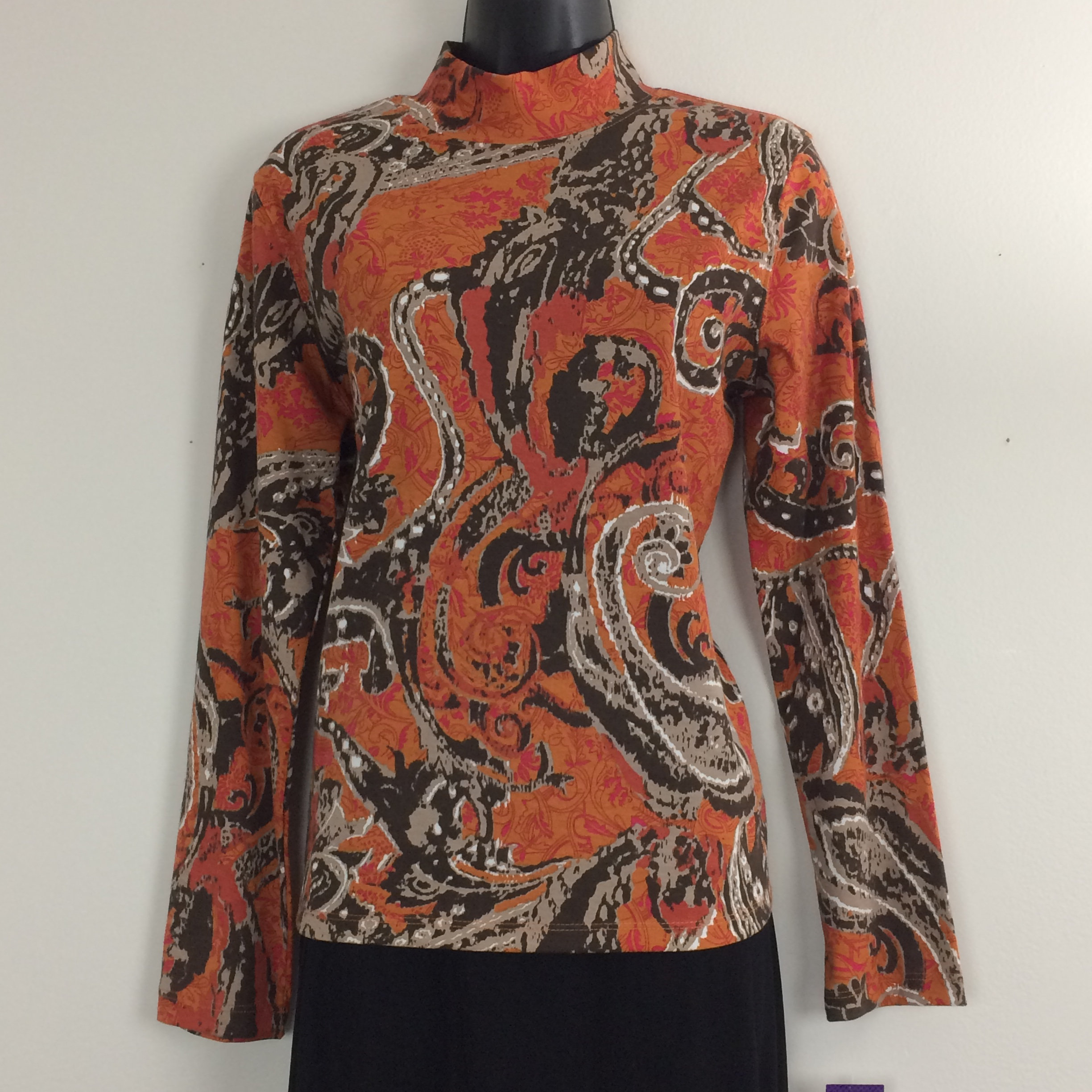 Rebecca Malone Mock Turtle Neck T Shirt Size M Bargainboxshop