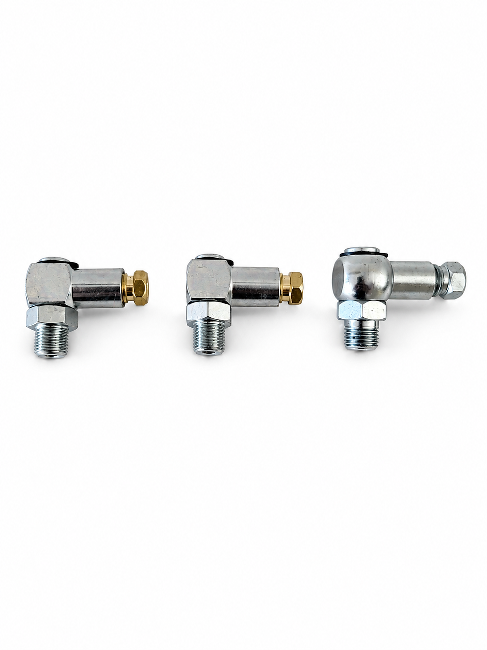 90° banjo swivel grease fitting for remote grease line