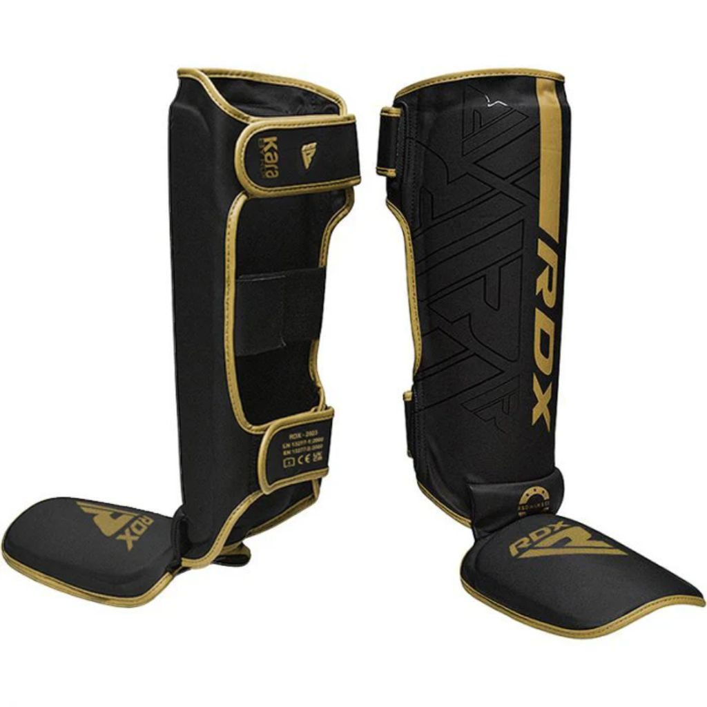 RDX F6 KARA MMA SHIN INSTEP GUARDS - BLACK/GOLD - XL