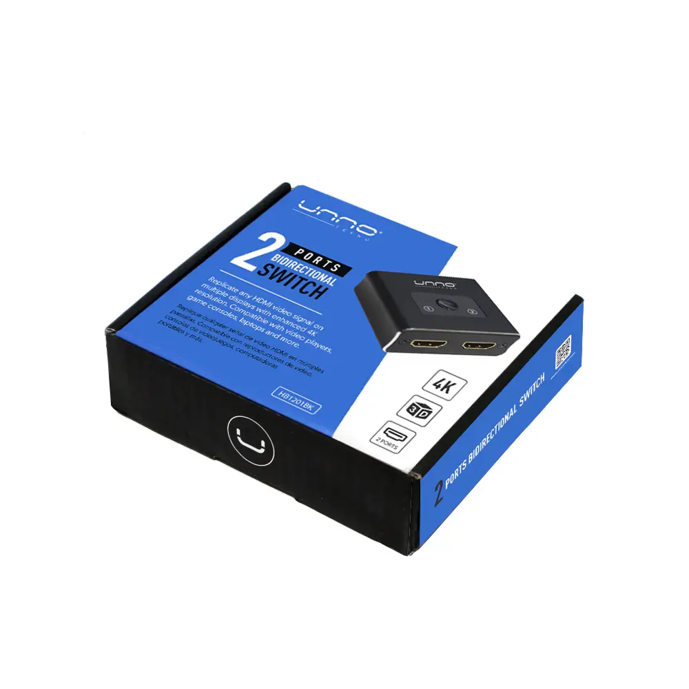 SPLITTER SWITCH HDMI BIDIRECCIONAL 4K 2 PUERTOS UNNO TEKNO