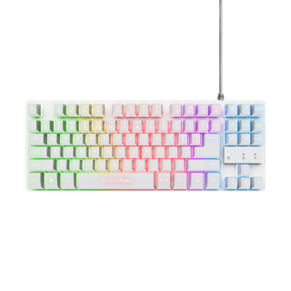 Miniatura: TRUST TECLADO MOUSE Y ALMOHADILLA GAMER COLOR BLANCO EN ESPAÑOL - 25233