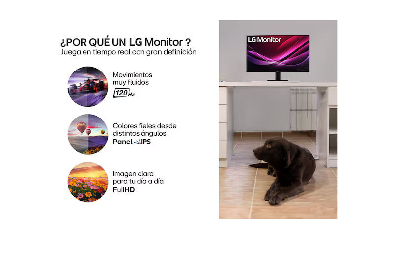 Miniatura: LG MONITOR IPS FULL HD DE 27" CON 120HZ Y DISEÑO SIN BORDES - 27U411B
