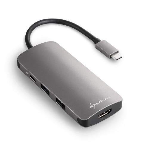 Miniatura: HUB SHARKOON USB 3.0 TYPE C MULTIPORT GRIS 4044951026715