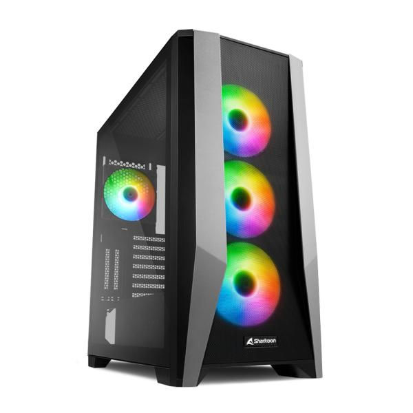 Miniatura: CASE GAMING RGB SHARKOON TG7M MID TOWER VENTILADORES 4 DE 120MM CON VIDRIO