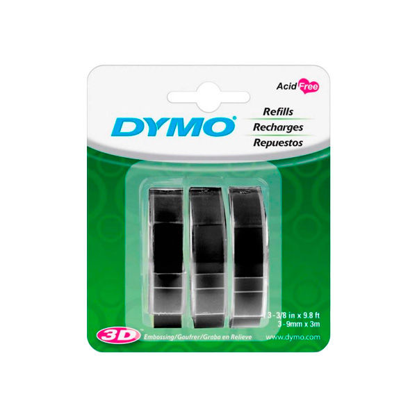 DYMO CINTA 3/8" 3PK BLANCO/NEGRO 1741670