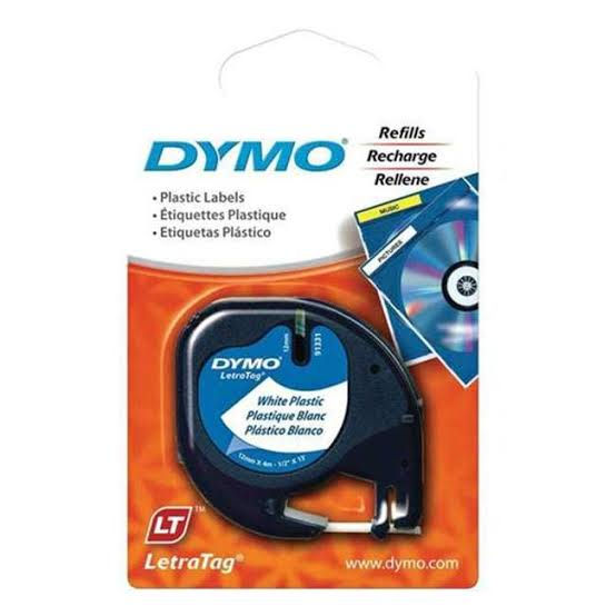 DYMO CINTA PLASTICA LT 1/2" BK/WE. 91331