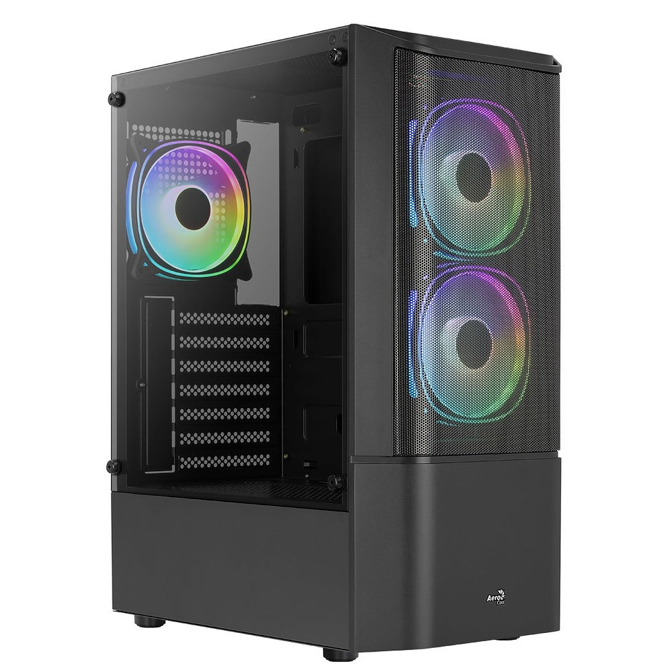 Miniatura: CASE GAMING RGB AEROCOOL CS-111-G-BK-V2 MINI TOWER VENTILADORES 3 DE 120MM CON
