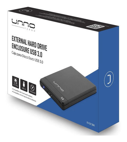 Miniatura: ENCAPSULADOR 2.5" SATA A USB 3.0 SIN HERRAMIENTAS UNNO TEKNO