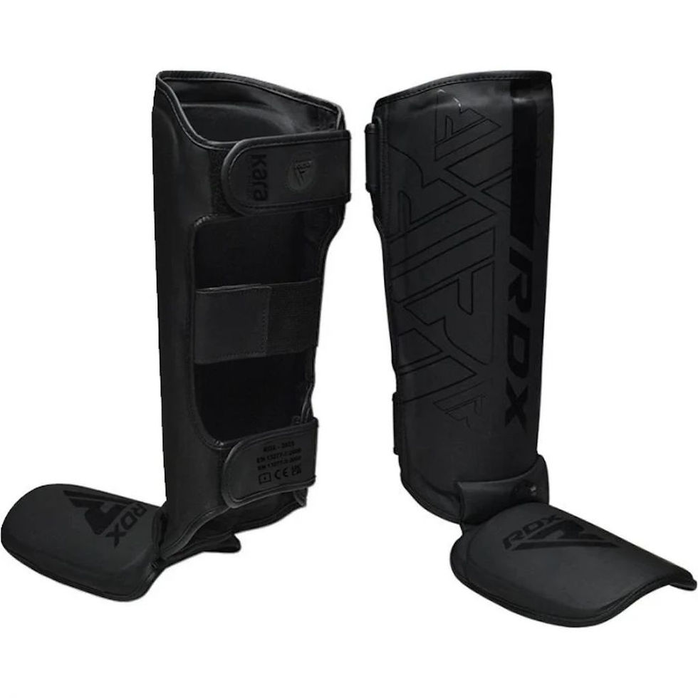 Miniatura: RDX F6 KARA MMA SHIN INSTEP GUARDS - BLACK/BLACK - S
