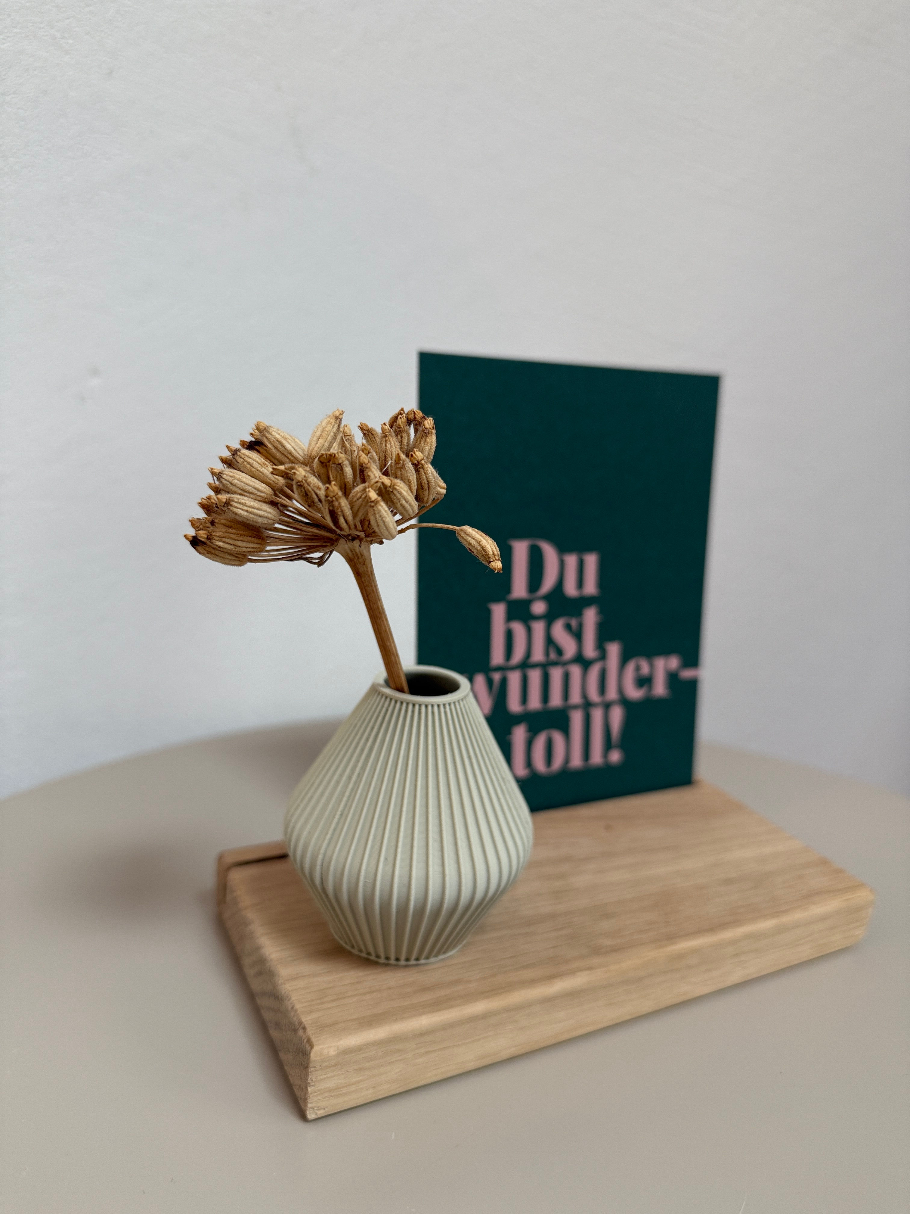 Kartenhalter mit Vase rund