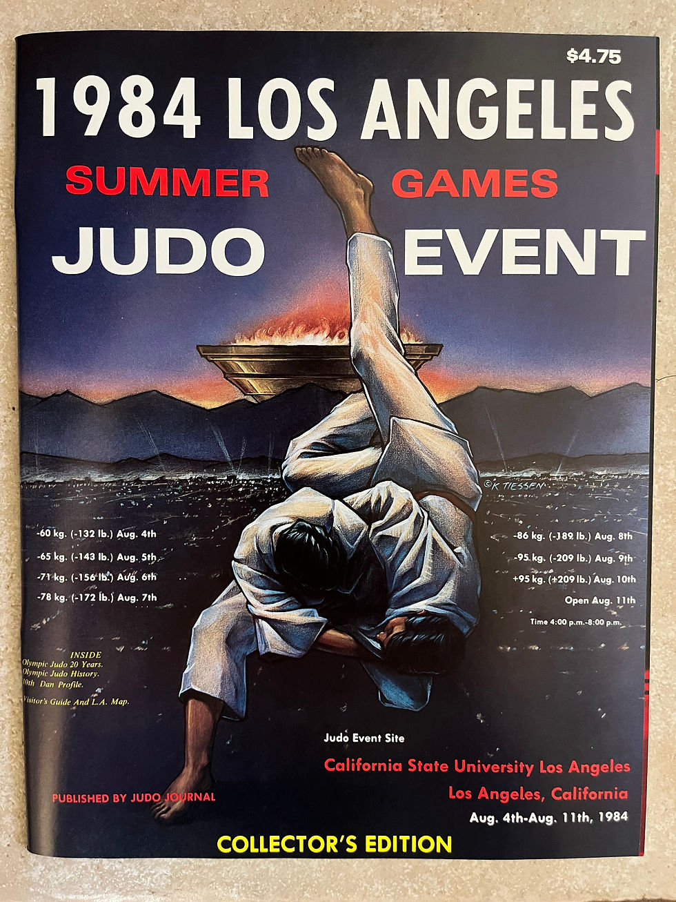 1984 LA Olympic Judo Programming: A collector's memorabilia