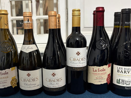 Degustação Languedoc e Rhône.