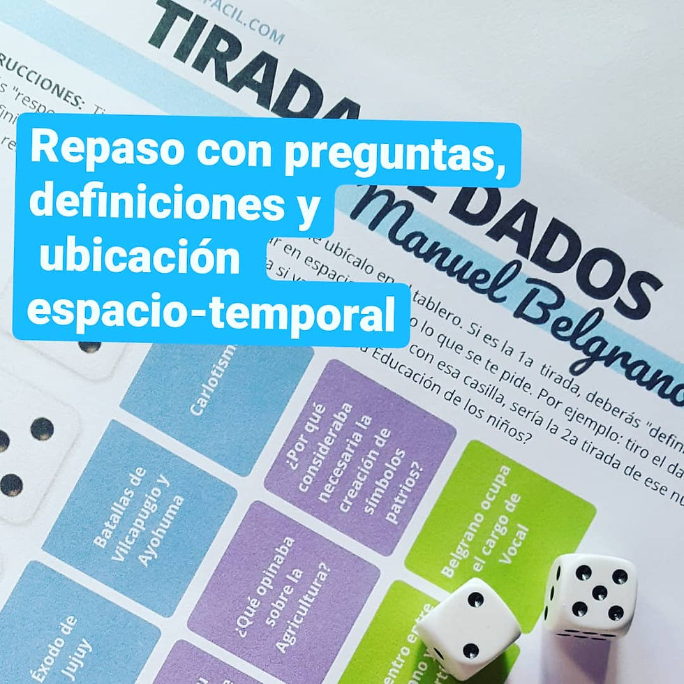 Miniatura: PACK DE FICHAS - MANUEL BELGRANO