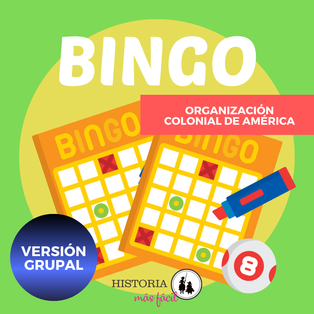 BINGO - Organización Colonial de América (para grupos)