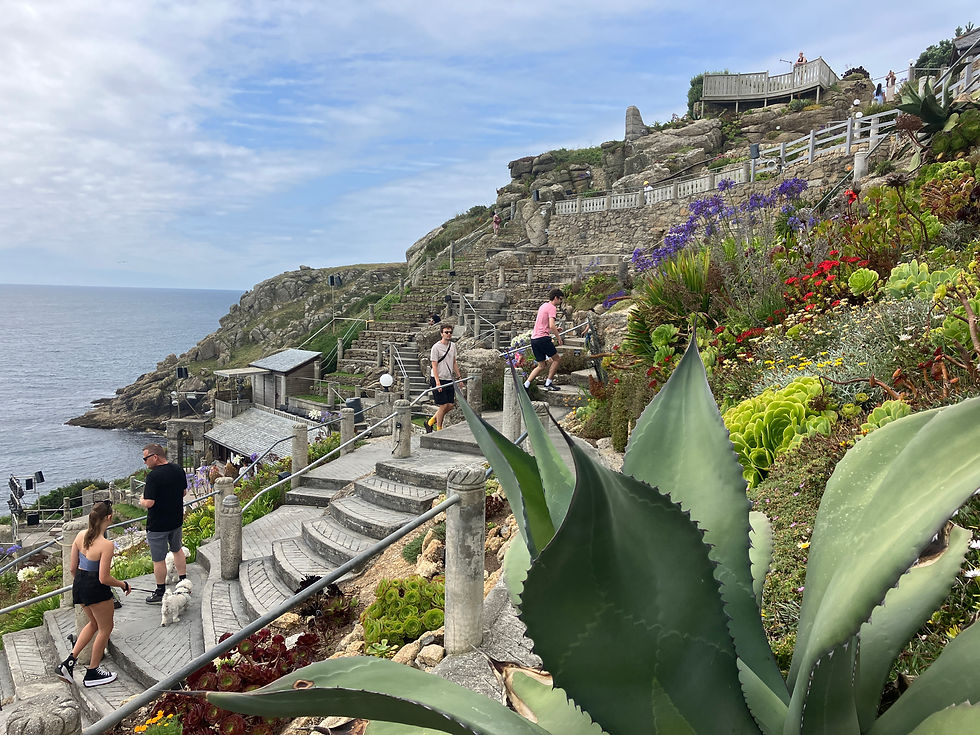 The exotic gardens as the Minack Theatre