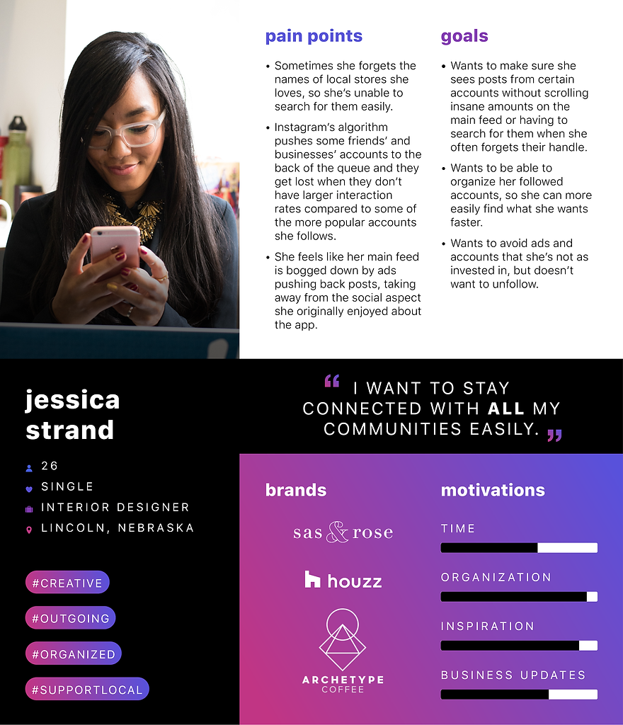Instagram Account Collections Persona