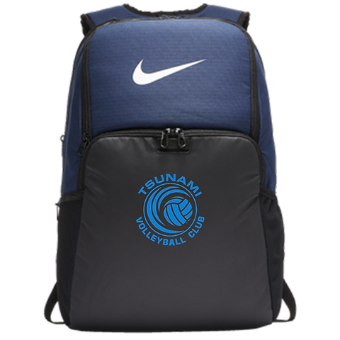 nike brasilia 7 xl backpack navy blue Phila Revolution Medium zippered compartment with two other pockets for easy access to smaller items Navy nike backpack - Gem