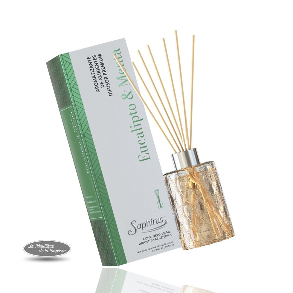 Difusor Premium Eucalipto & Menta Saphirus x 130 ml aromatizante textil