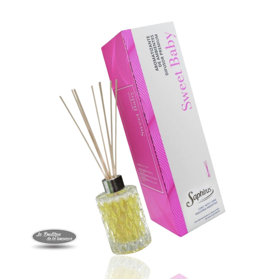 Difusor Premium Sweet Baby Saphirus x 130 ml aromatizante textil