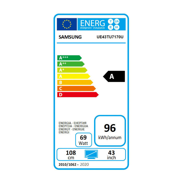 Miniatura: SAMSUNG UE43TU7170UXZT 43" 4K